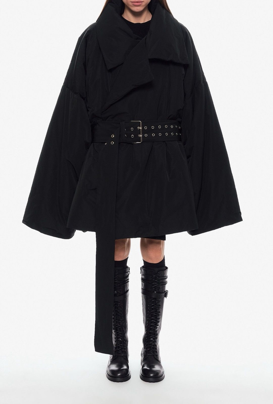 Vaquera Vaquera Black Duvet Coat Size M / US 6-8 / IT 42-44 - 1 Thumbnail