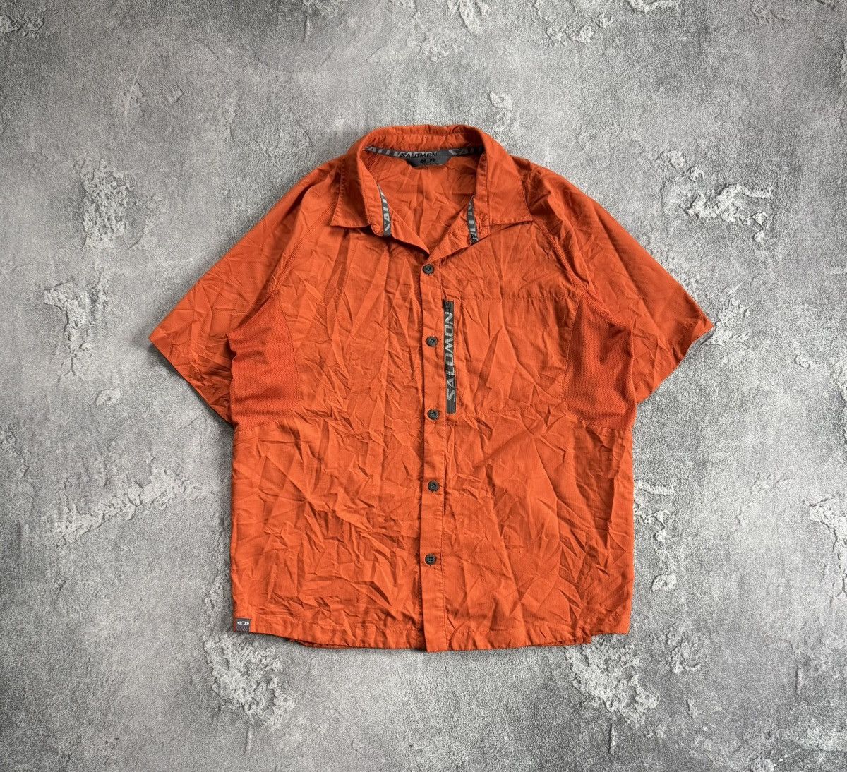 Salomon × Vintage Salomon L button up shirt polo short sleeve tee T-shirt Size US L / EU 52-54 / 3 - 5 Thumbnail