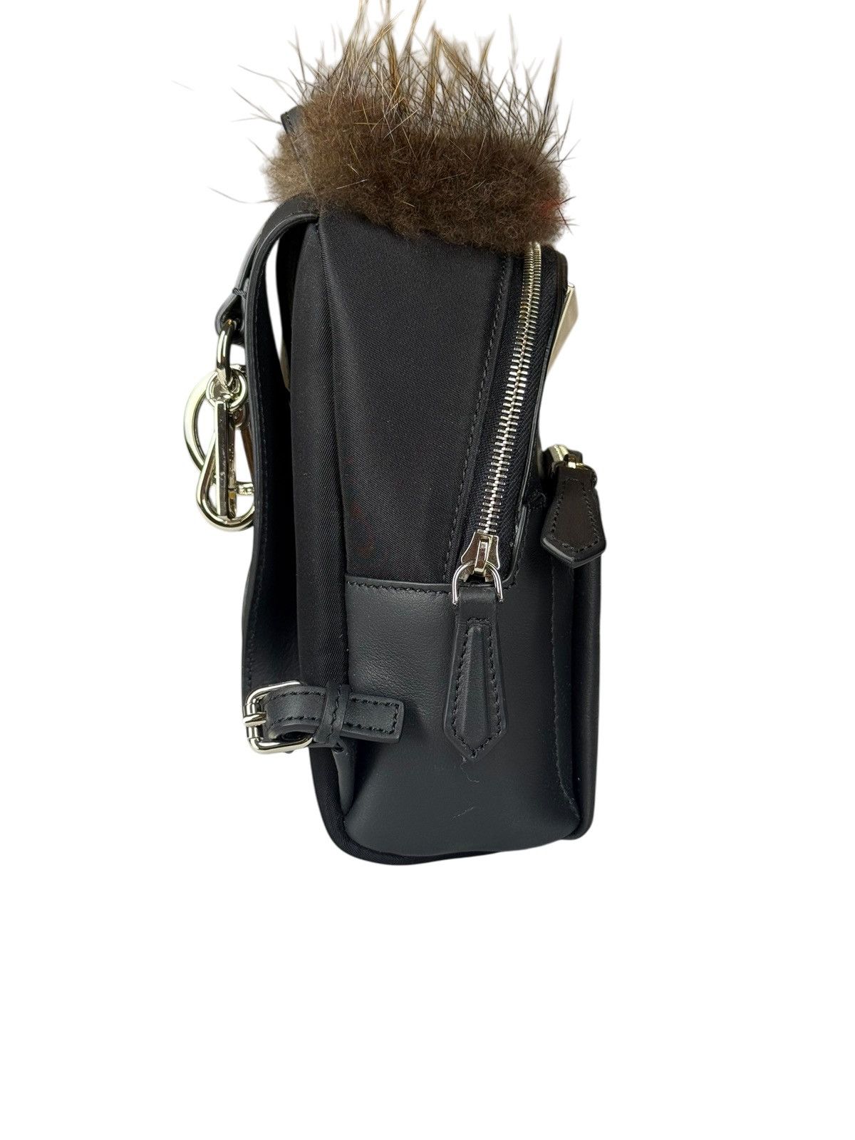 Fendi Fendi Bag Bugs Backpack Charm with Mink/Beaver Fur in Black Size ONE SIZE - 2 Thumbnail