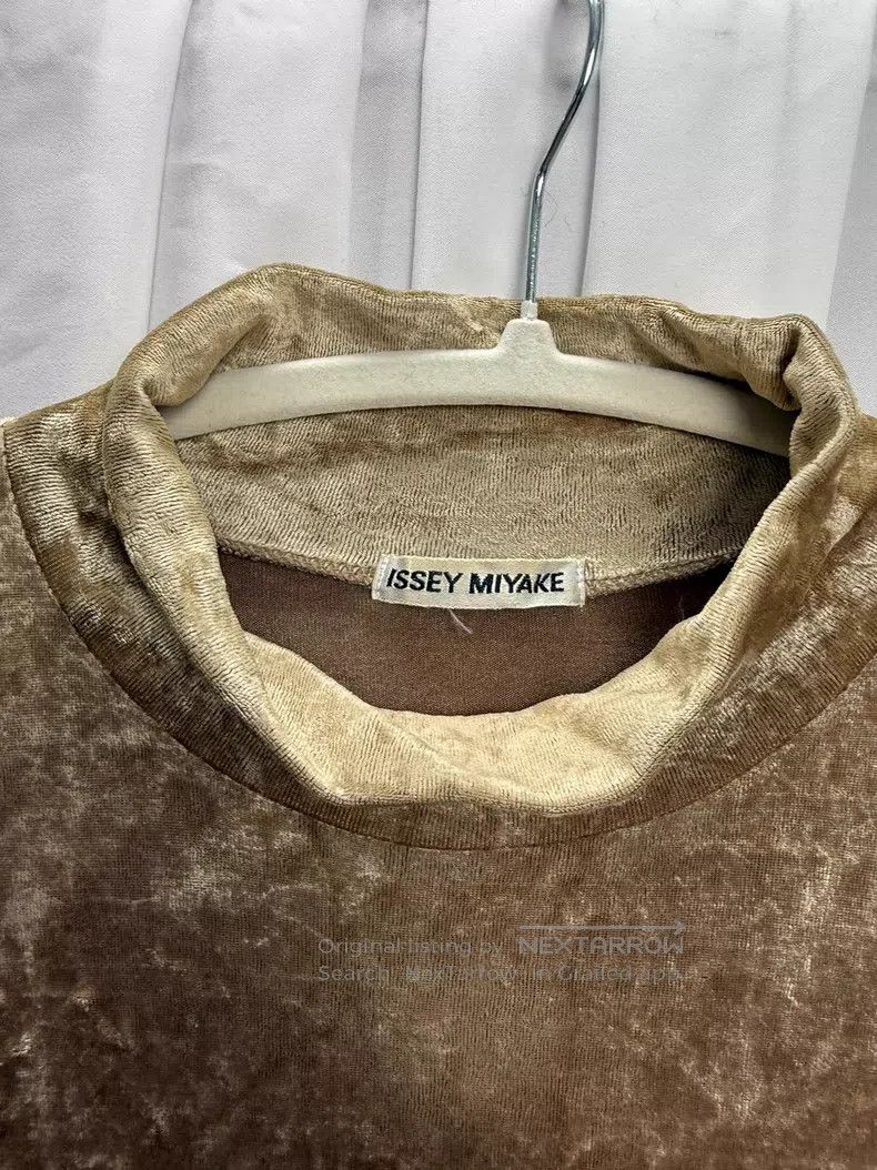 Issey Miyake Issey Miyake Champagne velvet burnout blouse with textured Size M / US 6-8 / IT 42-44 - 4 Thumbnail