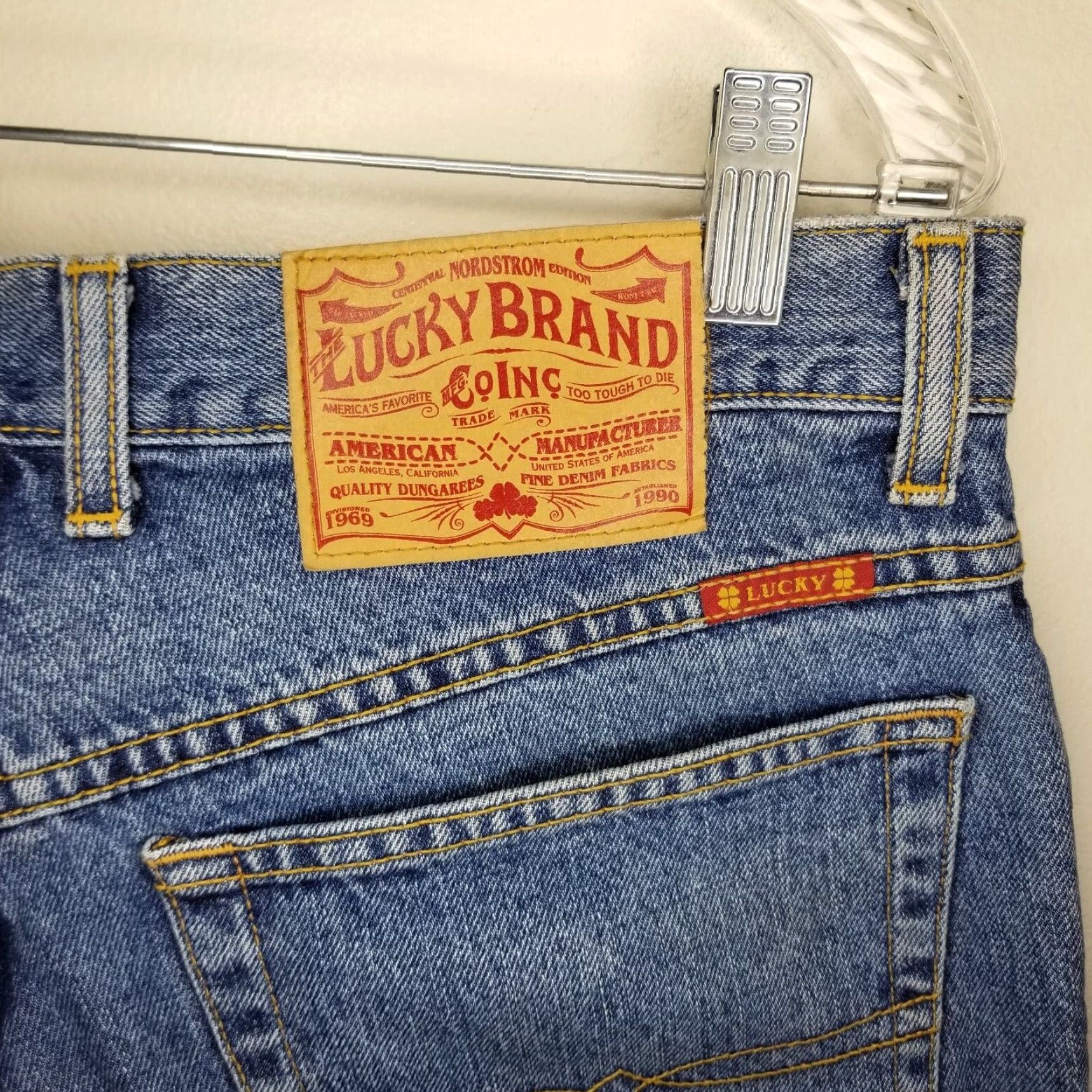 Lucky Brand VINTAGE Lucky Brand Blue Straight Jeans Size 34x32 Mens USA Size US 34 / EU 50 - 6 Thumbnail