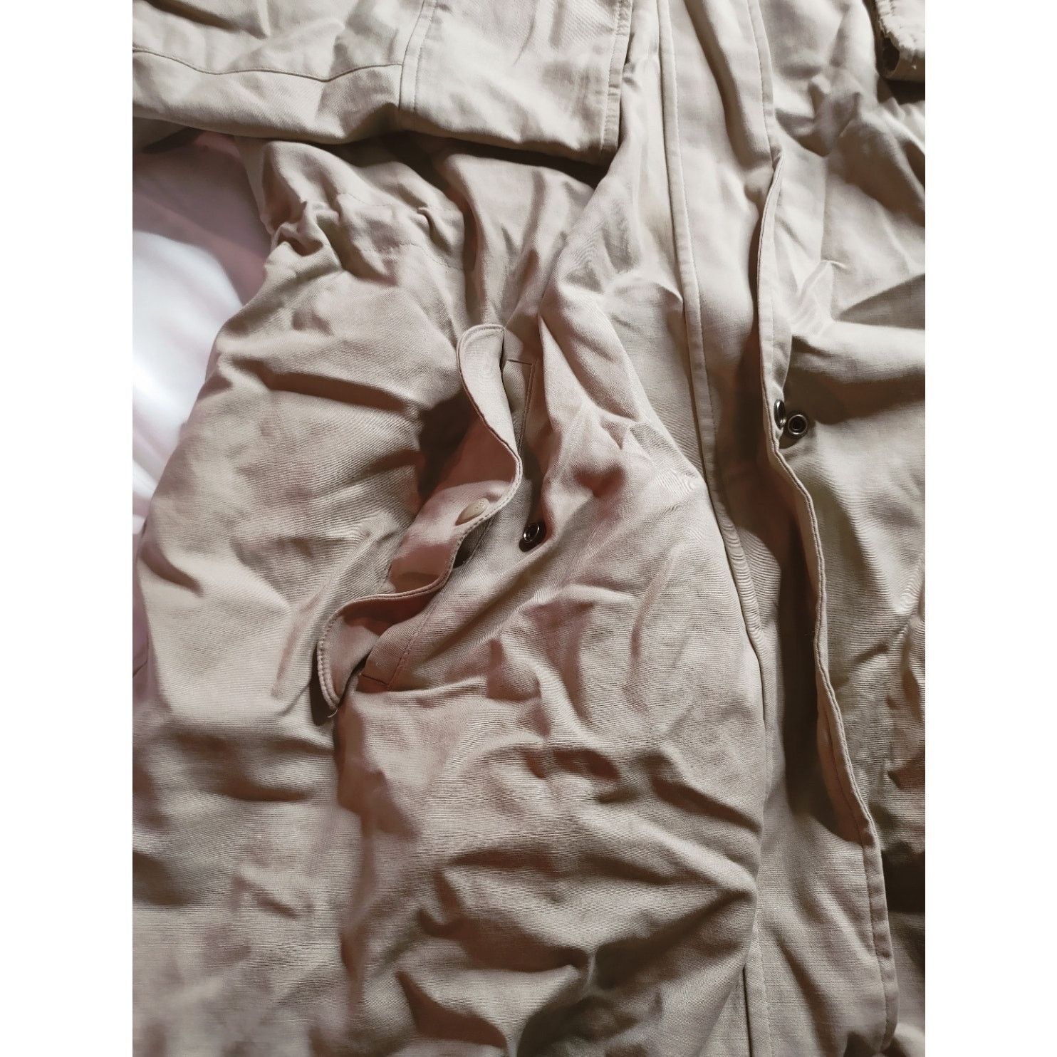 Liz Claiborne Liz Claiborne canvas parka coat with fur hood, XL, khaki Size XL / US 12-14 / IT 48-50 - 7 Thumbnail