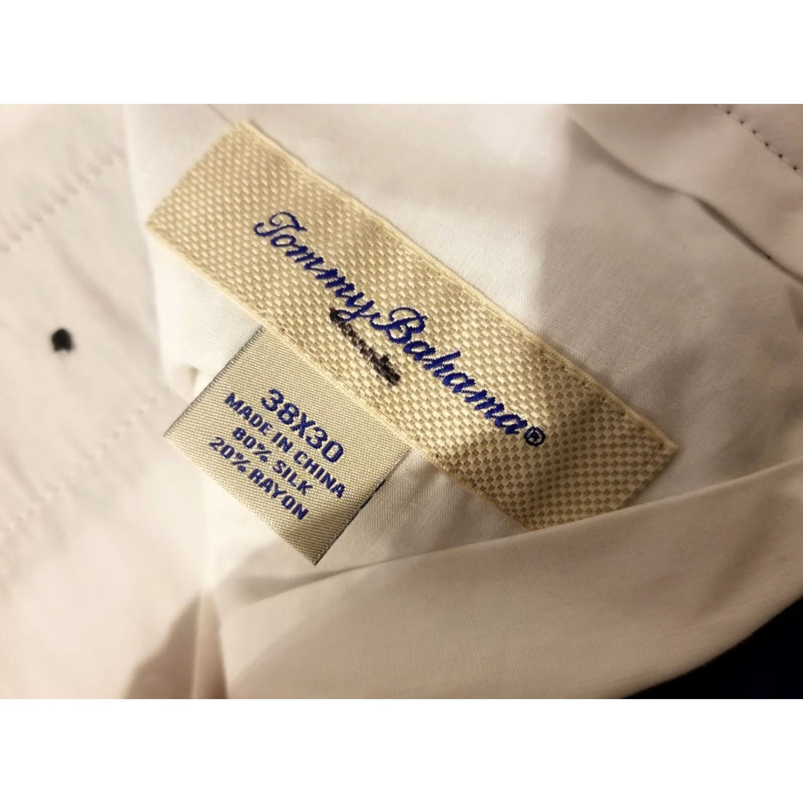 Tommy Bahama Tommy Bahama Dress Mens 38 Silk Pants 38x25 Navy Slack Chino Trouser Size US 38 / EU 54 - 6 Thumbnail