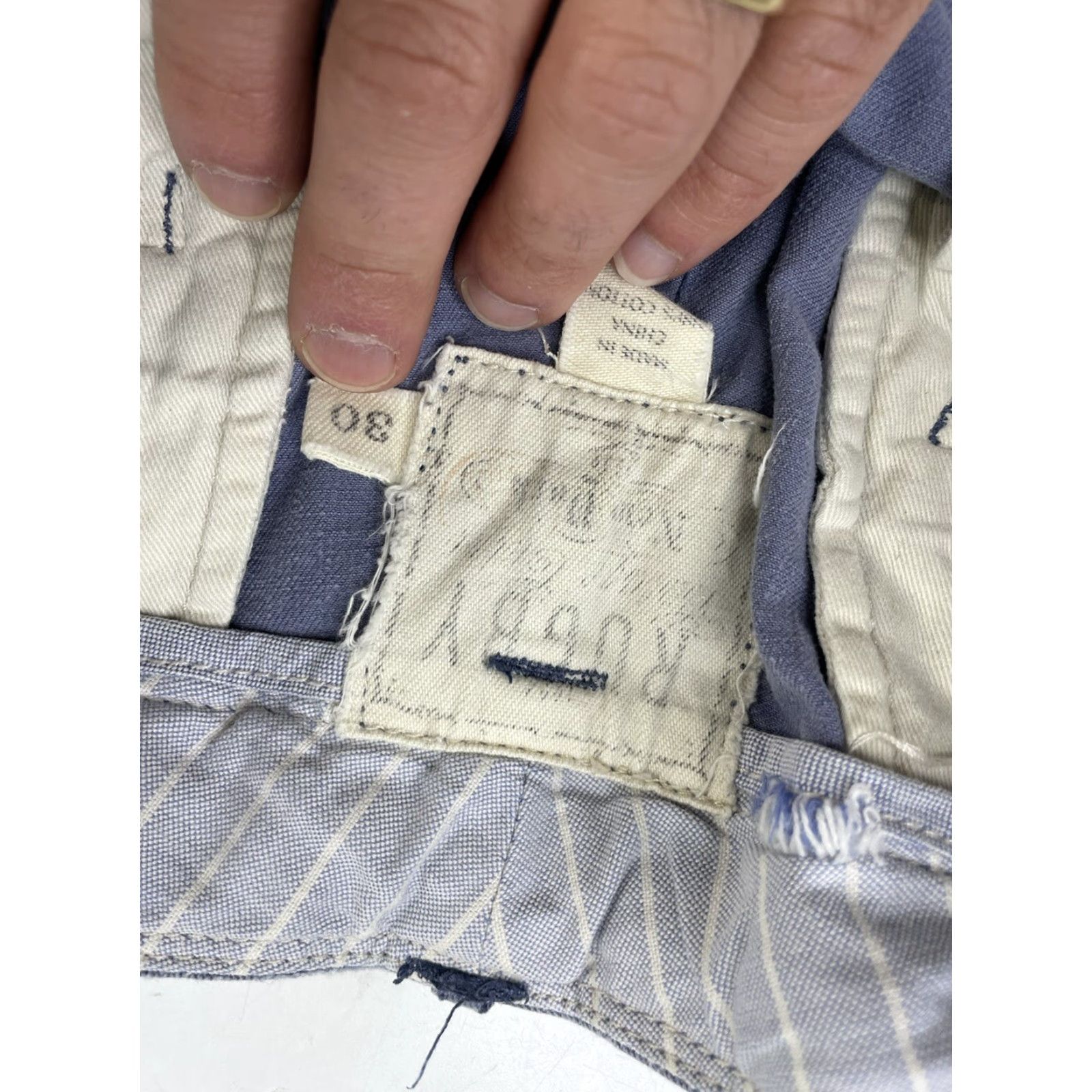 Ralph Lauren Rugby Ralph Lauren Mens Shorts Canvas Chino Blue Distressed Size 30 Base Size US 30 / EU 46 - 6 Thumbnail