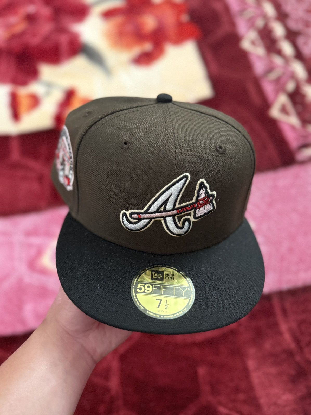 New Era Mag Park Atlanta Braves Pink Mocha 2.0 2017 Inaugural 7 1/2 Size ONE SIZE - 2 Thumbnail