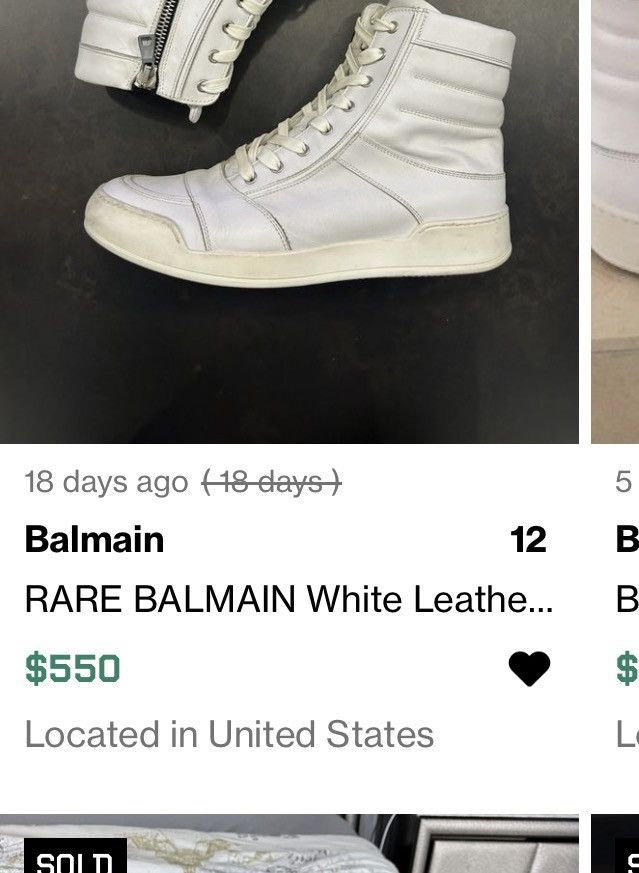 Balmain RARE BALMAIN BASKET DUNK Black Calf Hair Leather Sneaker Size US 10 / EU 43 - 6 Thumbnail