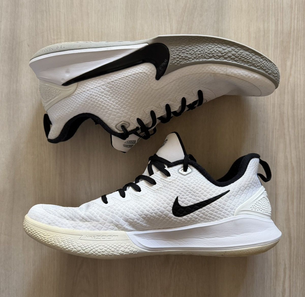 Nike Nike Mamba Focus TB White Grey Black AT1214-100 Sz 12.5 Kobe Size US 12.5 / EU 45-46 - 2 Thumbnail