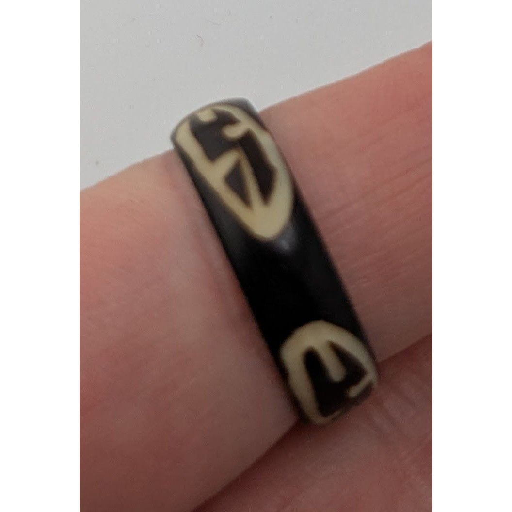 Other Vintage Hand-Carved Coconut Shell Ring Size 7.75 With Tribal Size ONE SIZE - 6 Thumbnail