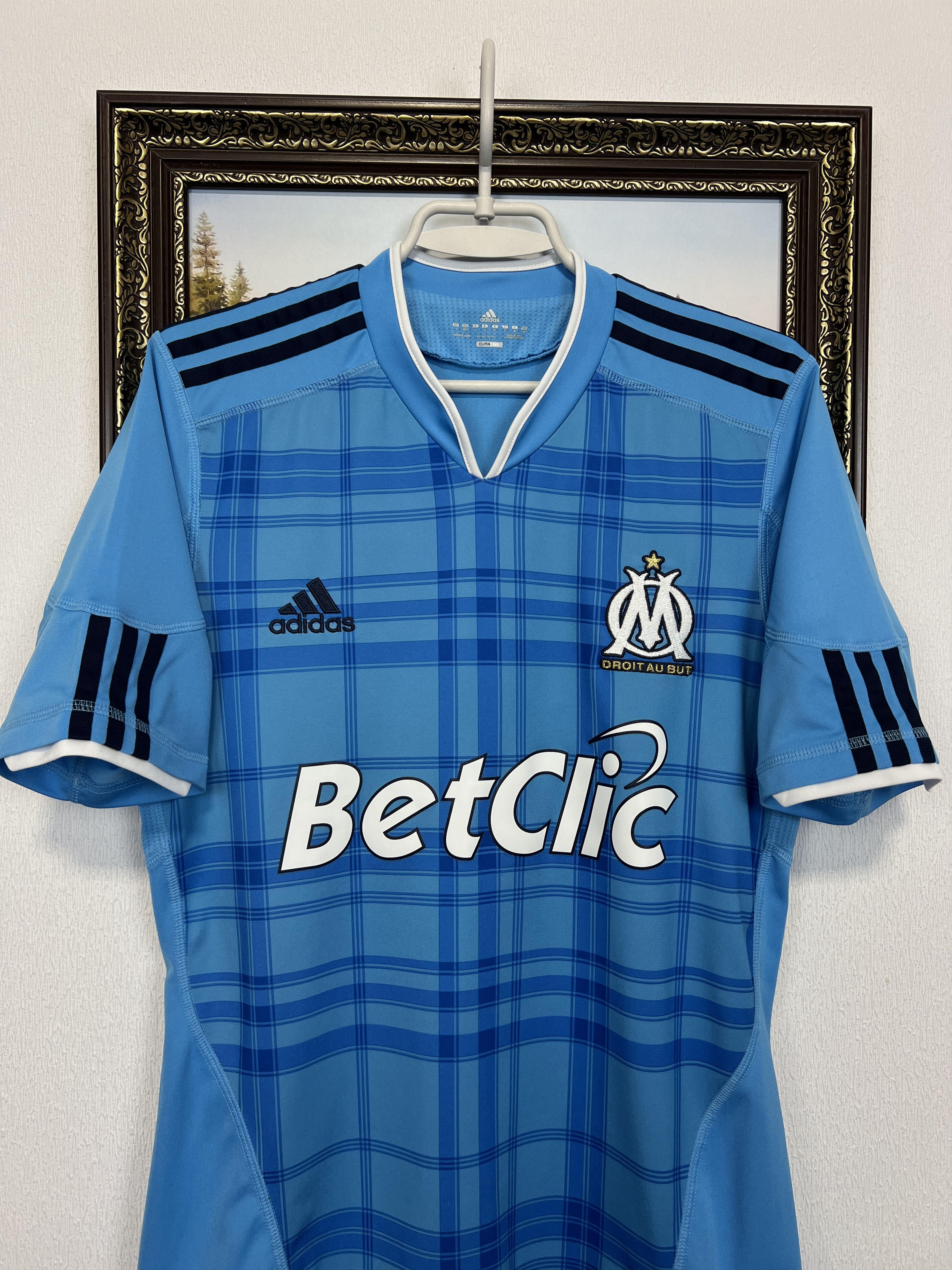 Adidas Marseille Away football shirt 2010 Soccer Jersey Trikot Size US S / EU 44-46 / 1 - 2 Thumbnail