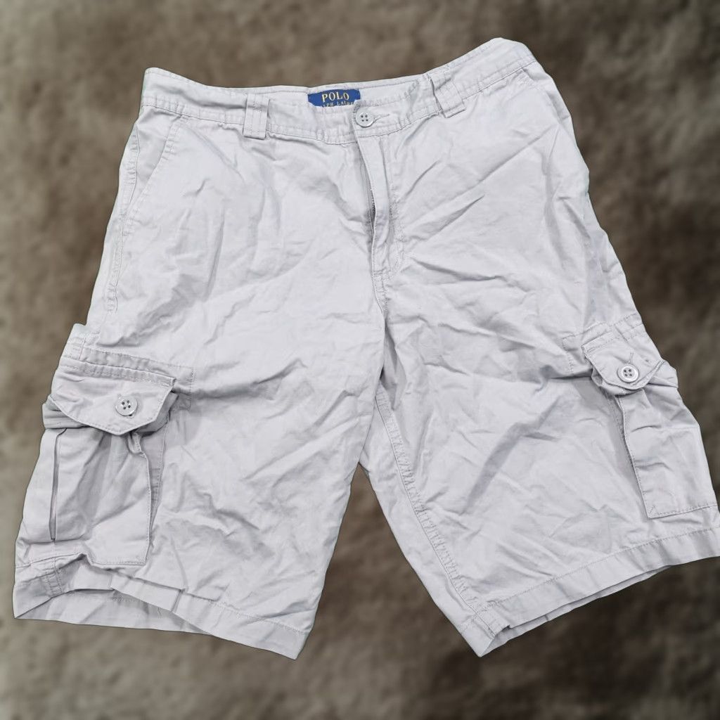 Polo Ralph Lauren POLO RALPH LAUREN Grey Flat Front Cargo Shorts Womens Size 20 30x11 Gray Solid Mid Length 11 Inseam Women’s Casual/Workwear 30" Waist, 11" Inseam Size 42" / US 20 - 1 Thumbnail