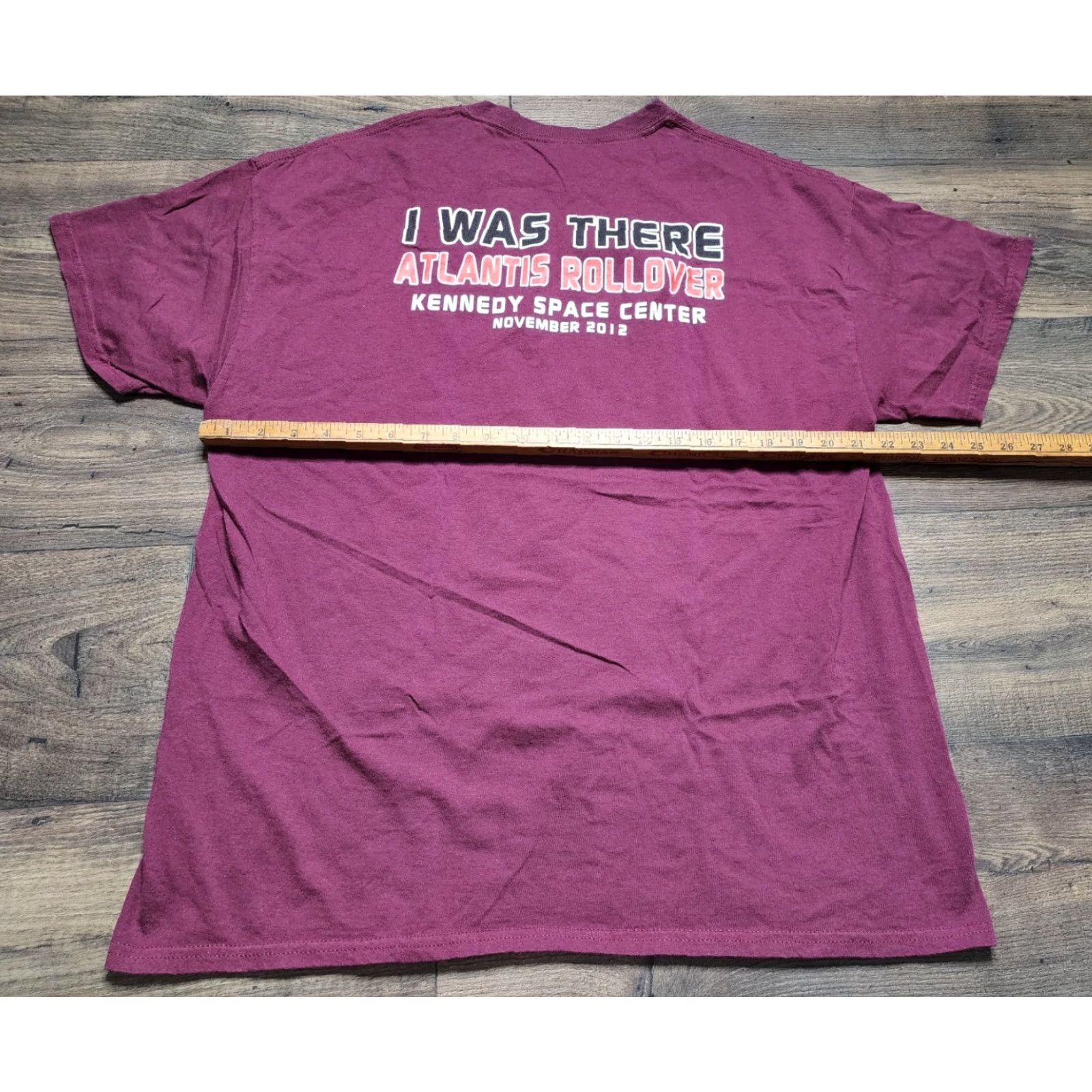 Gildan NASA I Was There Atlantis Rollover 2012 T Shirt - Mens XL - Red - Double-Sided - Graphic Tee Size US XL / EU 56 / 4 - 2 Thumbnail