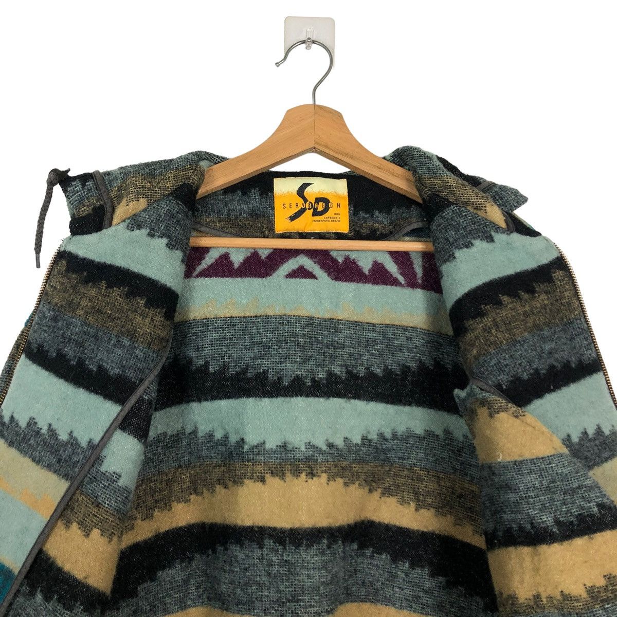 Japanese Brand 🔥90’s VINTAGE NAVAJO AZTEC DESIGN WOOL JACKET SEADDRAGON Size US L / EU 52-54 / 3 - 12 Thumbnail