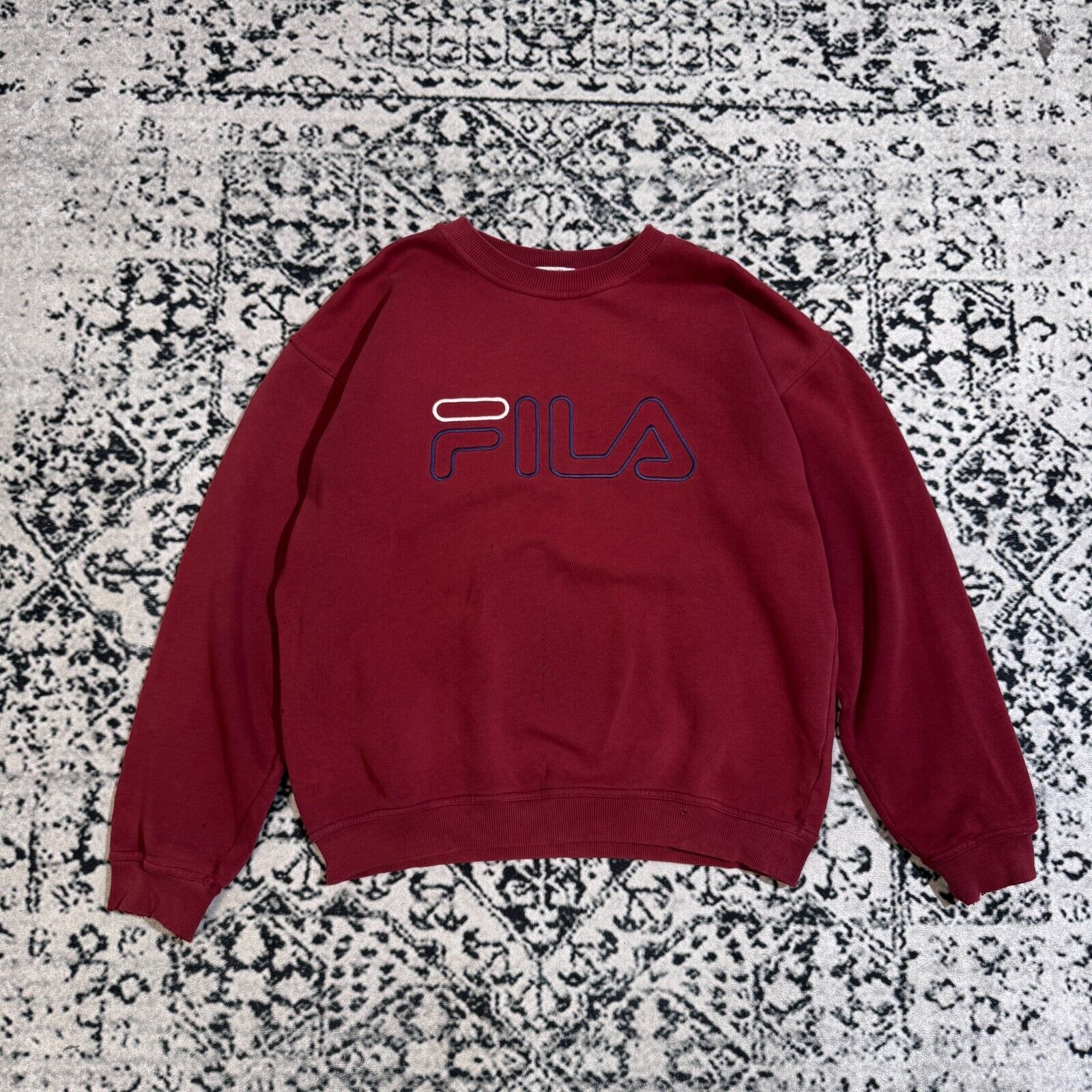Fila × Vintage Fila Unisex Red Cotton Sweatshirt Size S Vintage Logo Size US S / EU 44-46 / 1 - 1 Thumbnail