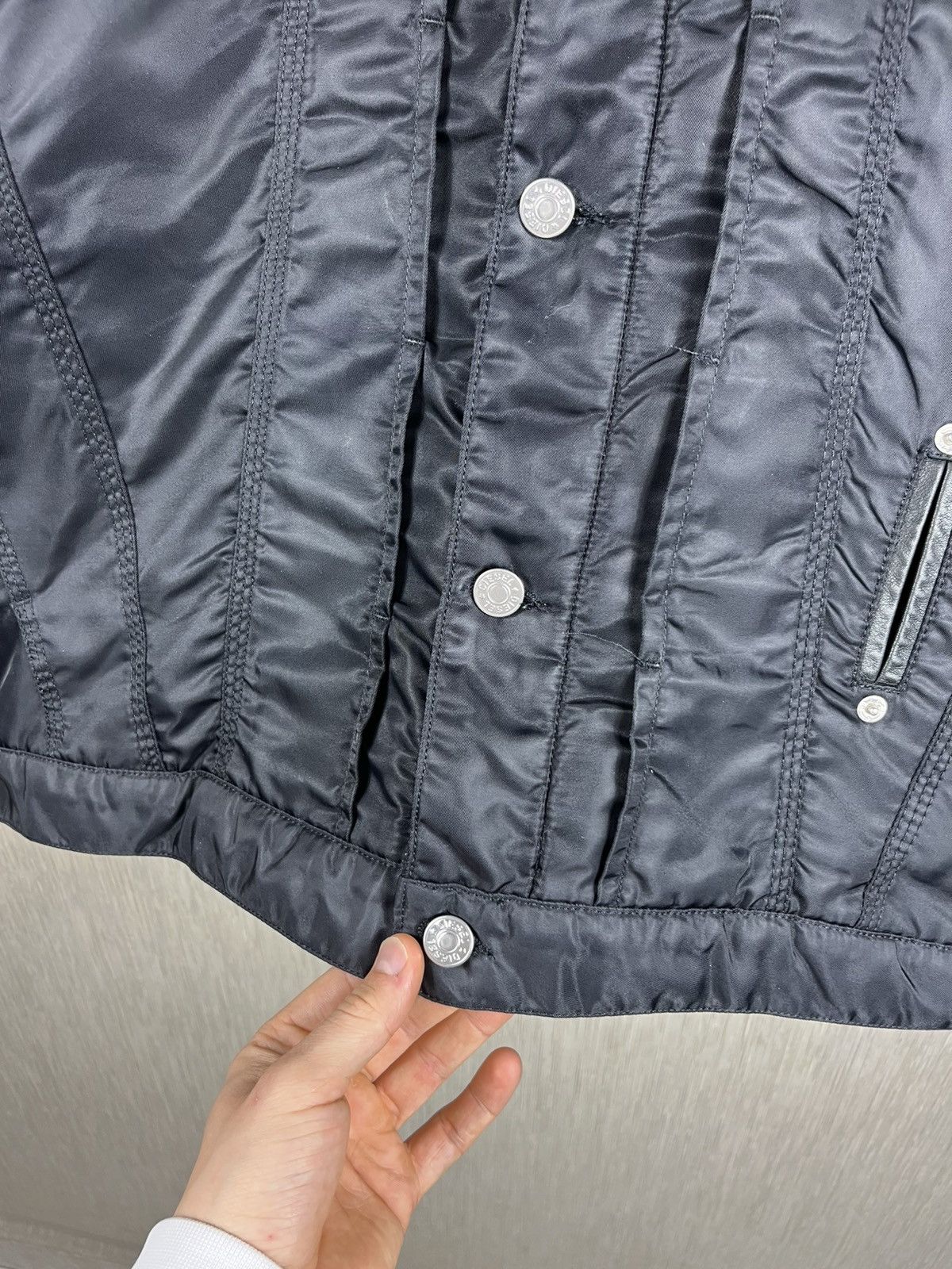 Diesel Vintage 90s Diesel Denver jacket workwear nylon leather boxy Size US XXL / EU 58 / 5 - 12 Thumbnail