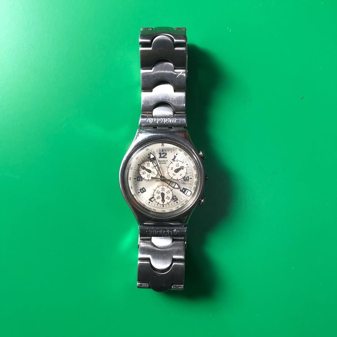 Le Grande Bleu (L.G.B.) × Swatch × Swissgear Vintage SWATCH IRONY AG1999 CADMOS WHITE YCS411G STEELquartz Size ONE SIZE - 4 Thumbnail