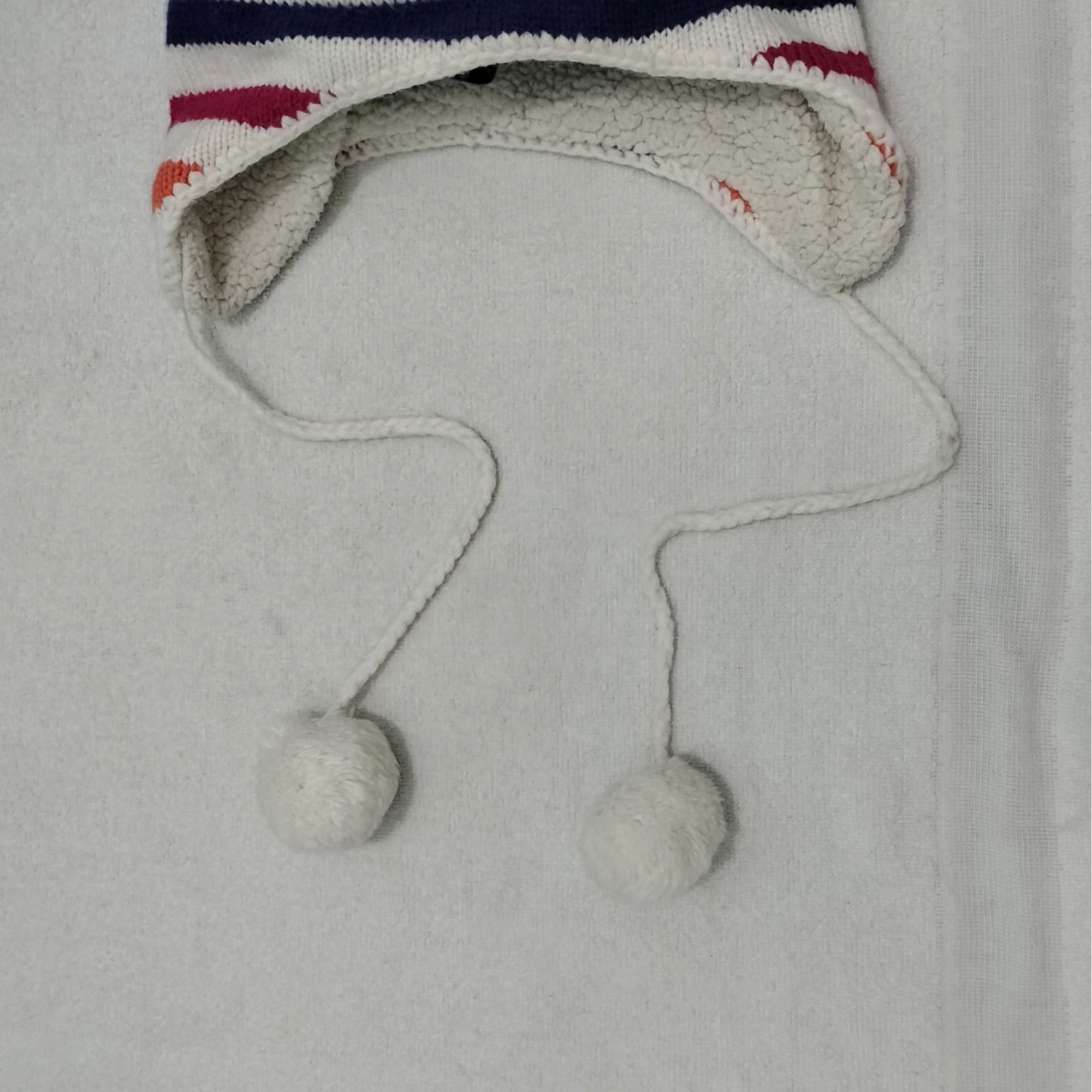 Aeropostale Aeropostale Rainbow Striped Ear Flap Pom Pom Knit Hat Sherpa Size ONE SIZE - 11 Thumbnail