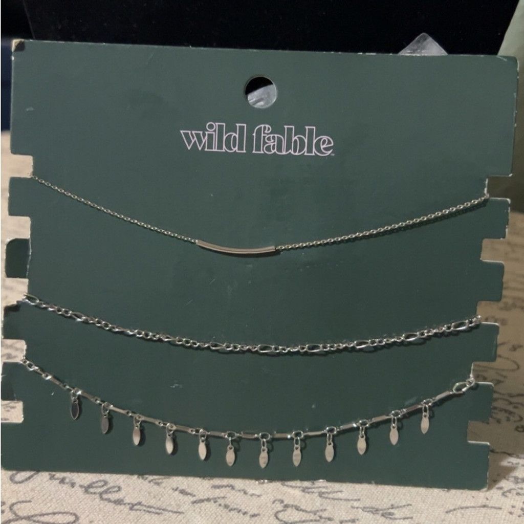 Other wild fable Silver Layered Necklace Set wTiny Dangle Charms Size ONE SIZE - 2 Thumbnail