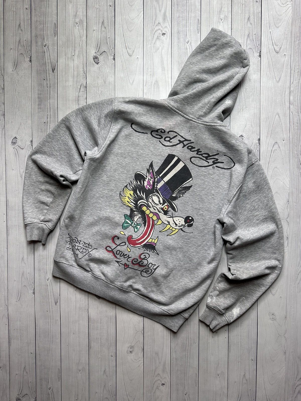 Ed Hardy × Vintage Vintage Ed Hardy zip hoodie rare logo size S distressed Size US S / EU 44-46 / 1 - 1 Thumbnail
