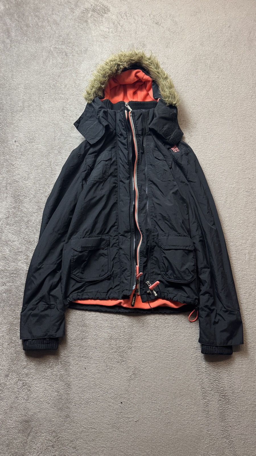 Japanese Brand Superdry Y2K faded faux fur Hood Jacket lgb goa y-3 Size US S / EU 44-46 / 1 - 1 Thumbnail