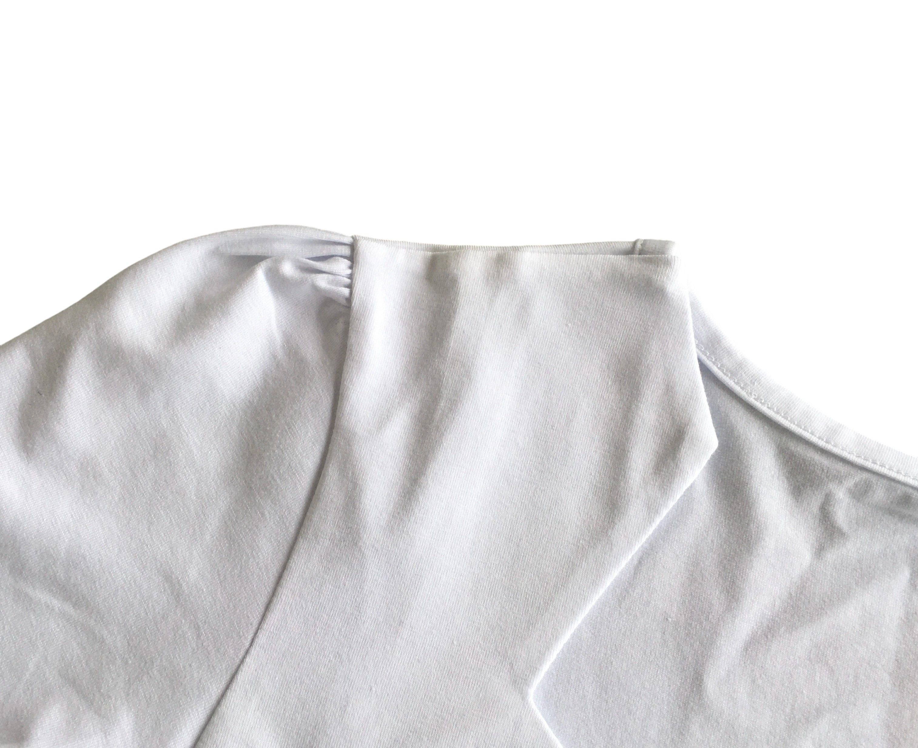 Other 50's Vintage Top V Neck Short Sleeve Fitted Tee White Size XL / US 12-14 / IT 48-50 - 3 Thumbnail
