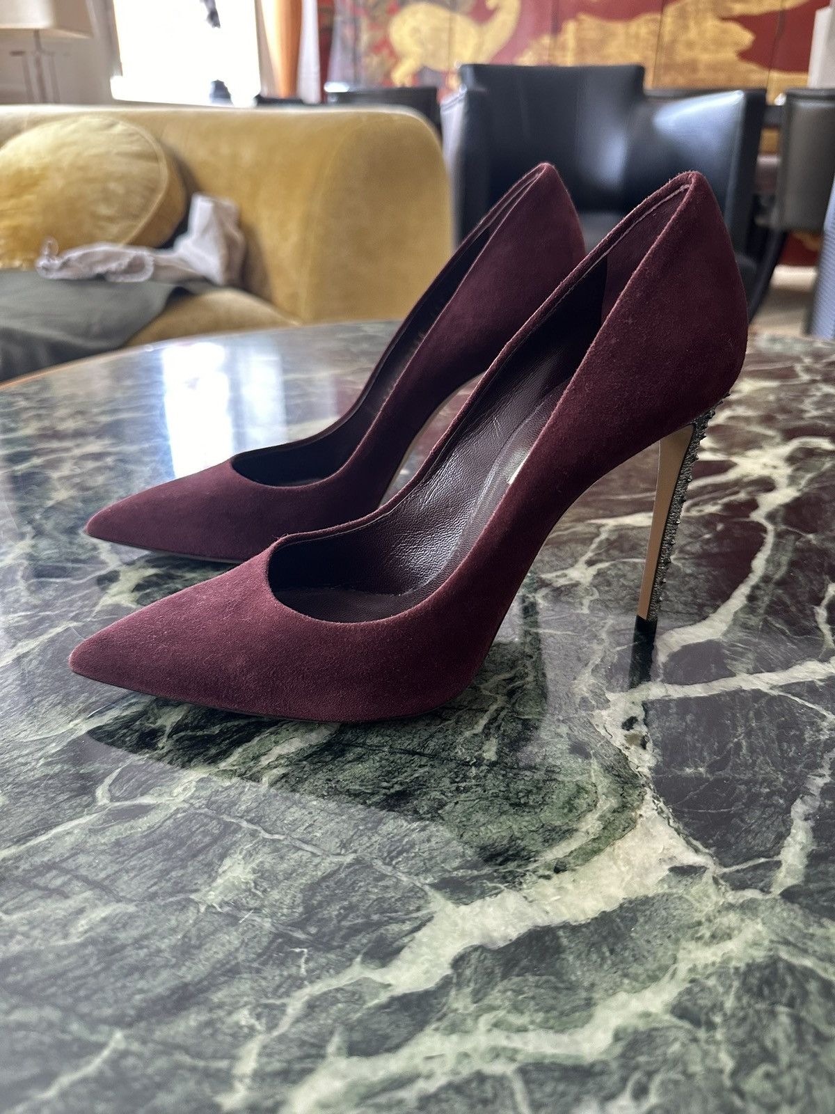 Casadei Suede Heels Size US 8 / IT 38 - 2 Thumbnail
