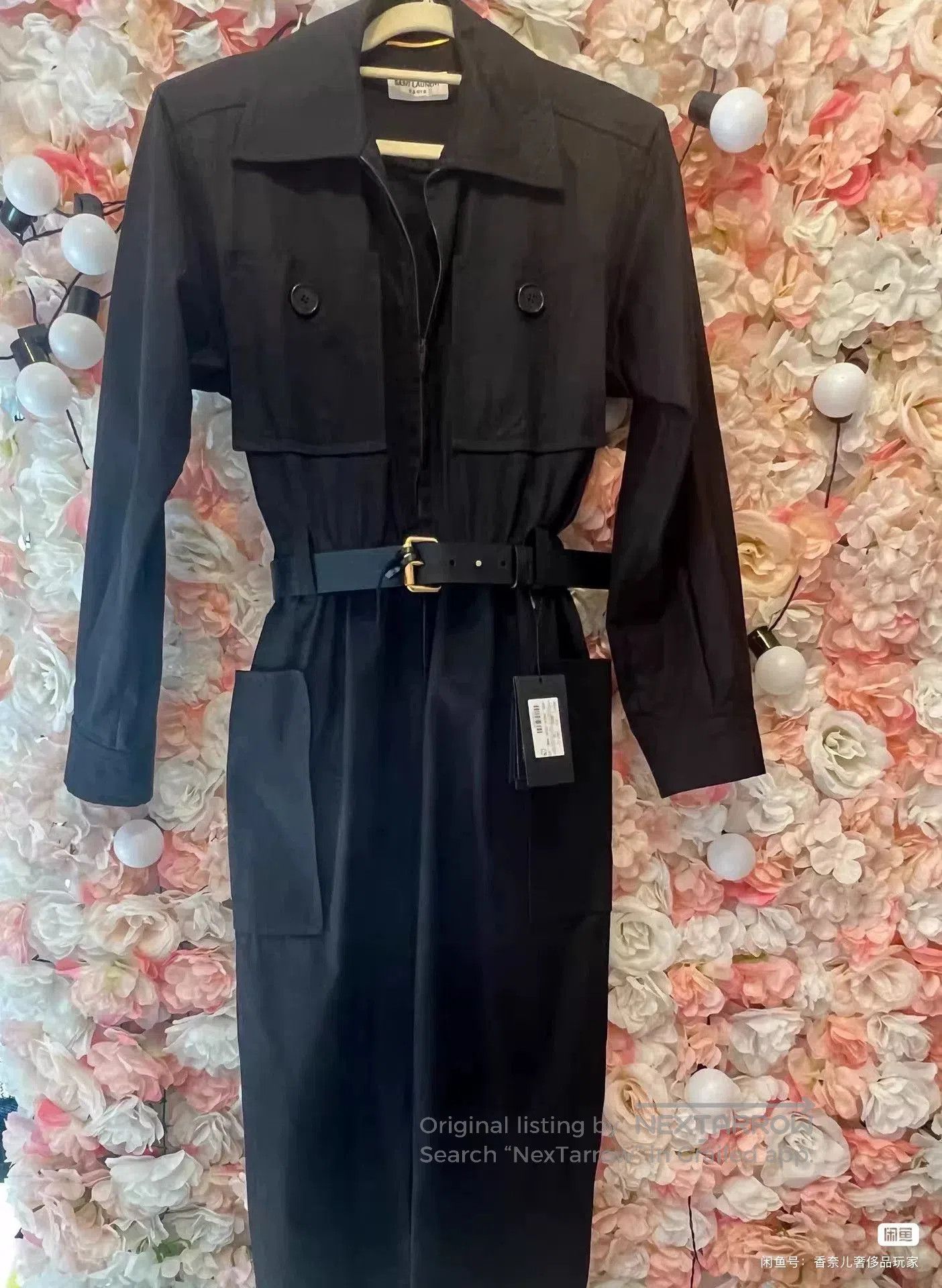 Saint Laurent Paris Saint Laurent Women's Long Sleeve Zip Jumpsuit. Size 33" - 1 Thumbnail