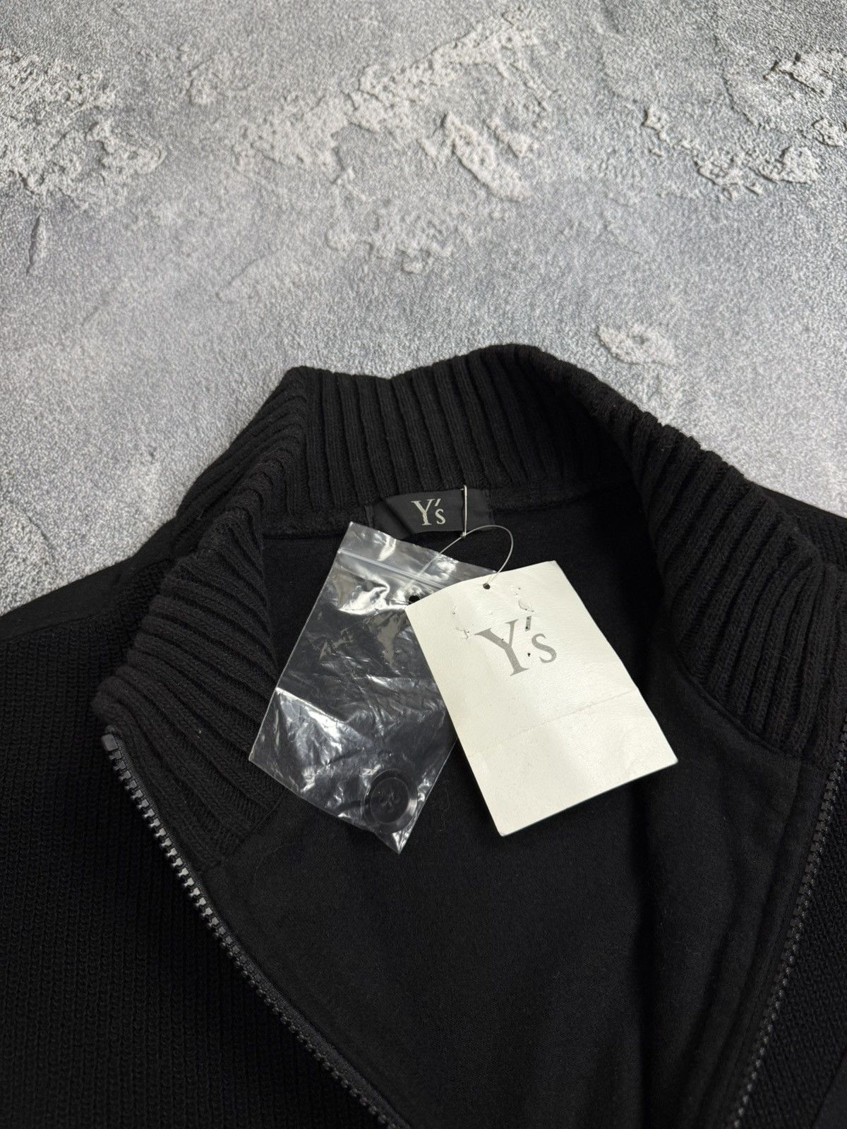 Yohji Yamamoto Y’s Yohji Yamamoto Wool Ribbed Zip Knit Pocket Sweater Size US XL / EU 56 / 4 - 13 Thumbnail