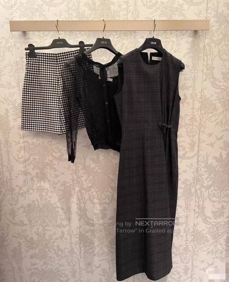 Dior Dior Black plaid long skirt Size XS / US 0-2 / IT 36-38 - 8 Thumbnail