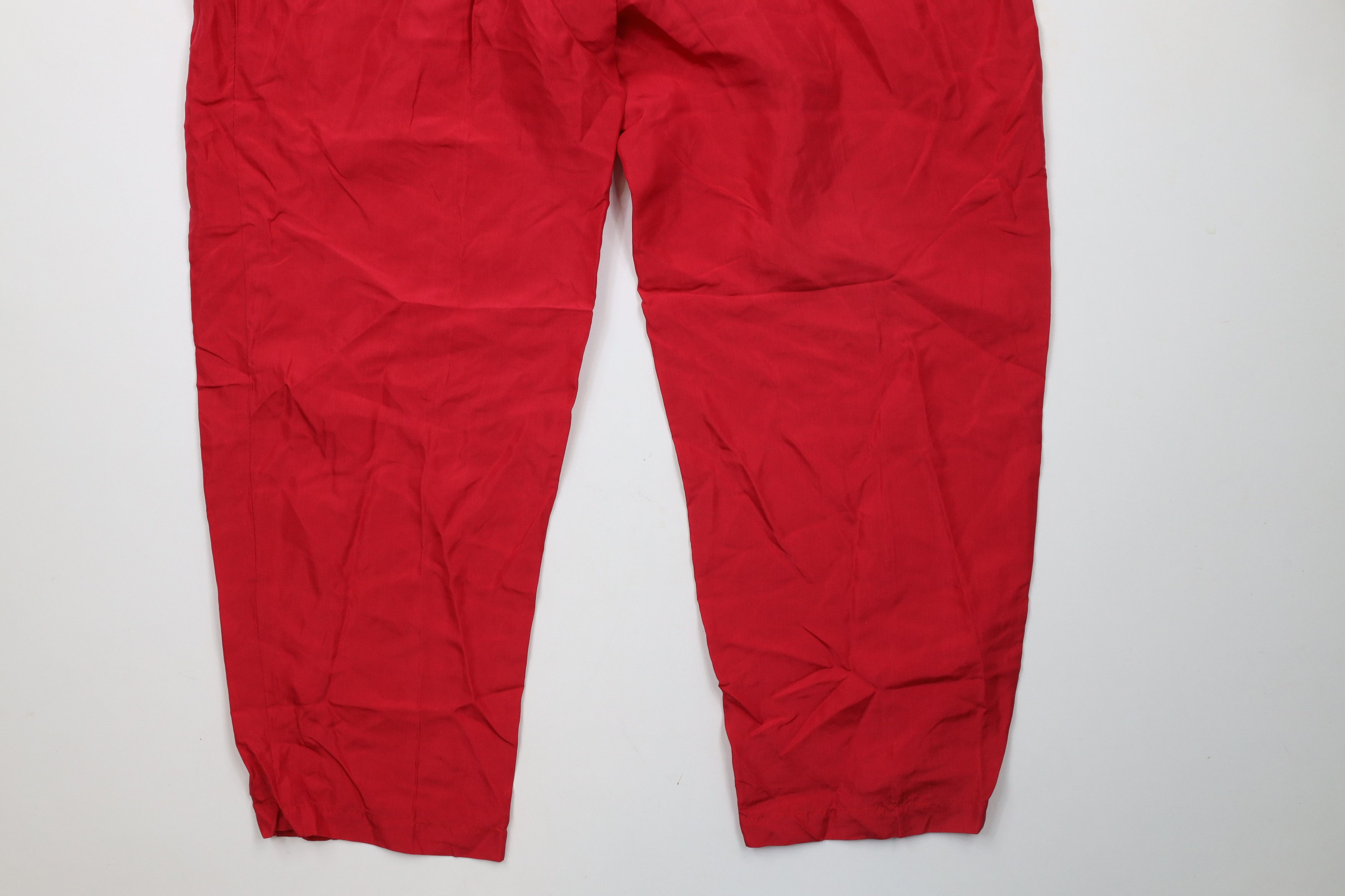 Diane von Furstenberg × Vintage Vintage 90s Diane von Furstenberg Lightweight Silk Pants Red Size 36" / US 14 / IT 50 - 10 Thumbnail