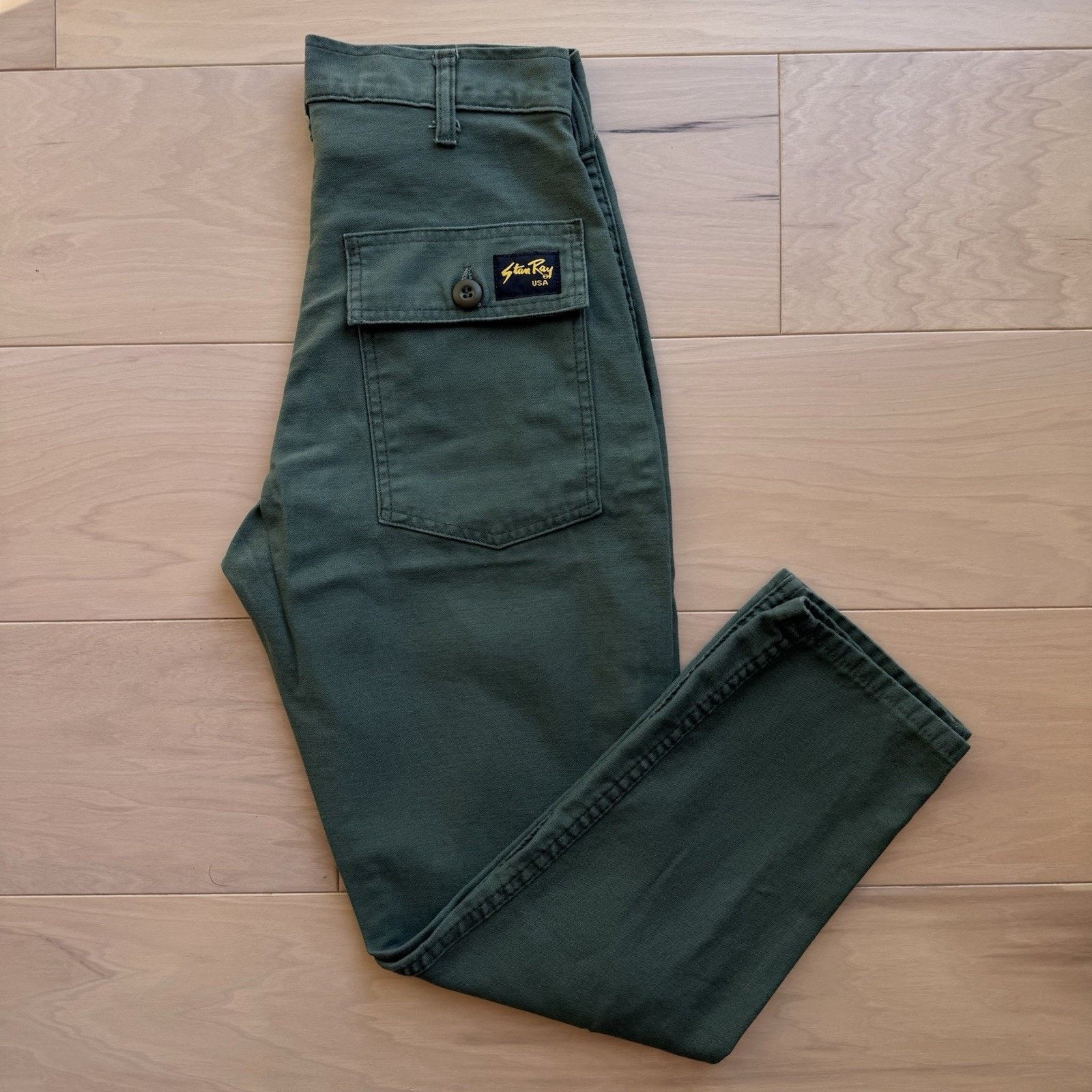 Stan Ray × Vintage Vintage Stan Ray Field Pants 26 Green 90s Army Military Size US 26 / EU 42 - 2 Thumbnail