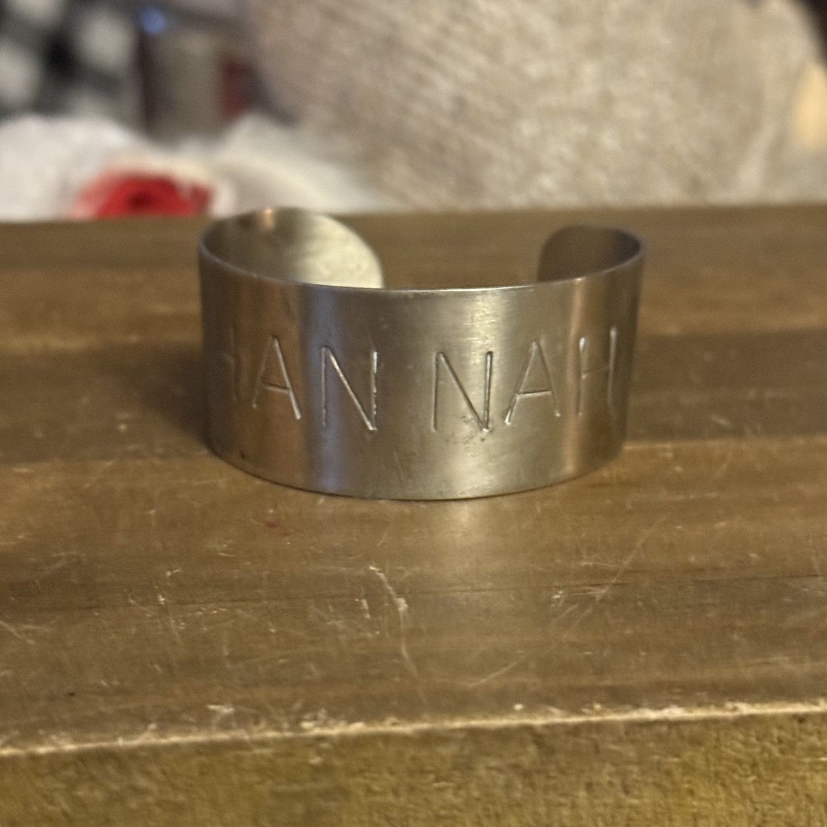 Vintage Vintage wide pewter Hannah name bangle cuff bracelet Size ONE SIZE - 5 Thumbnail