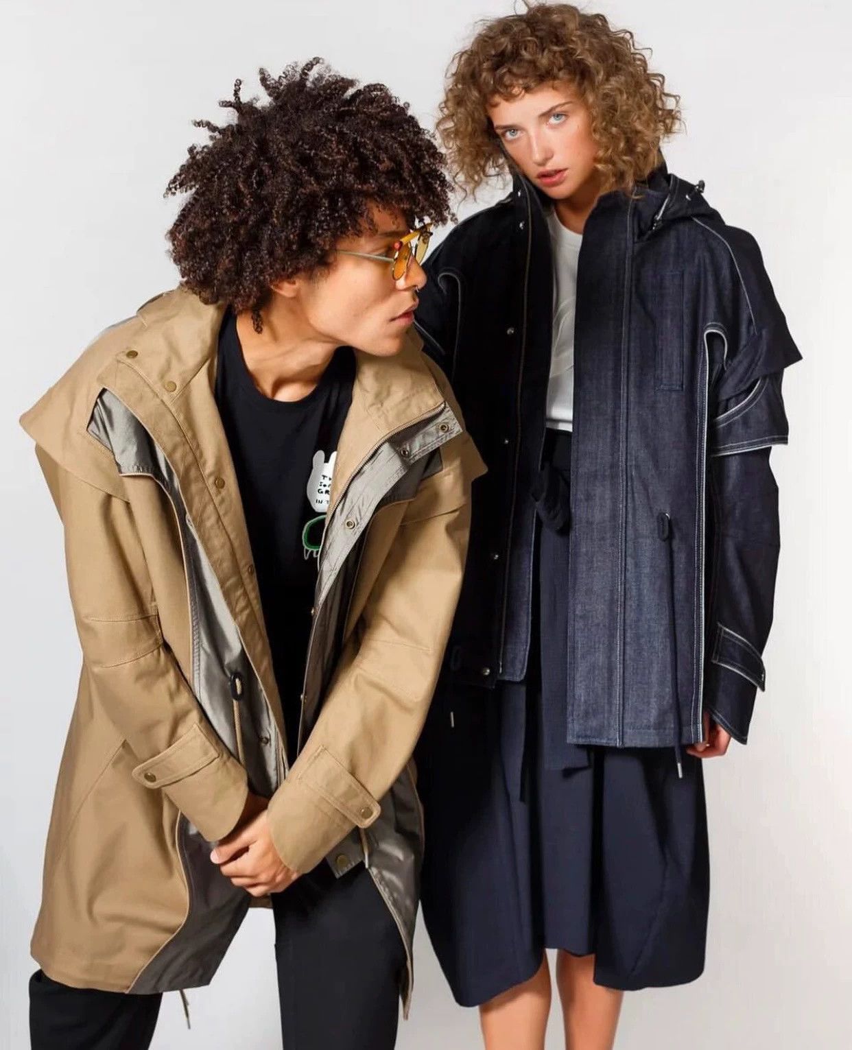 Other Feng Chen Wang colorblocked oversized overcoat 19AW XS Size US XS / EU 42 / 0 - 3 Thumbnail