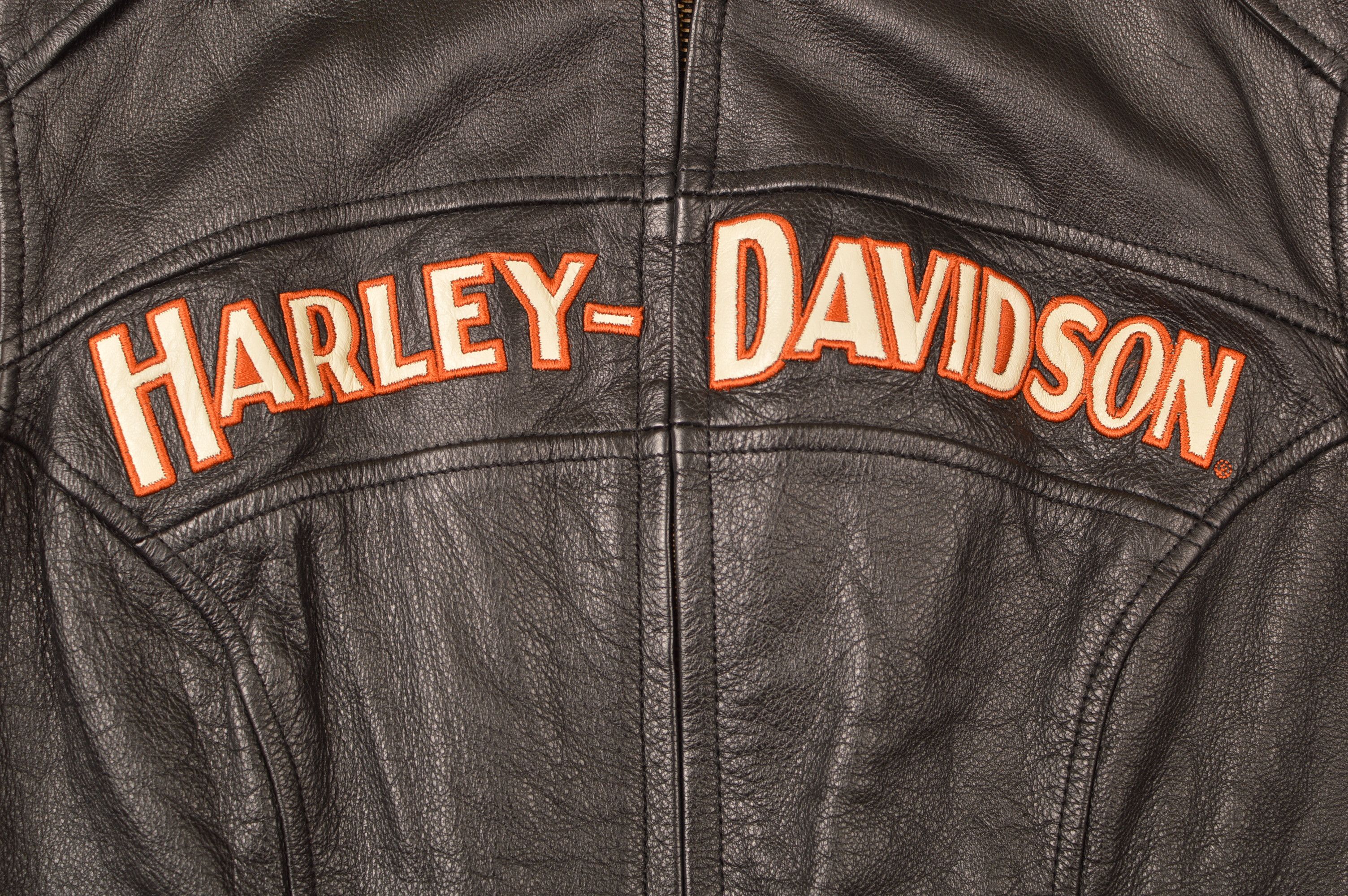 Harley Davidson × Vintage Harley Davidson Women's Miss Enthusiast Leather Jacket Size M / US 6-8 / IT 42-44 - 4 Thumbnail