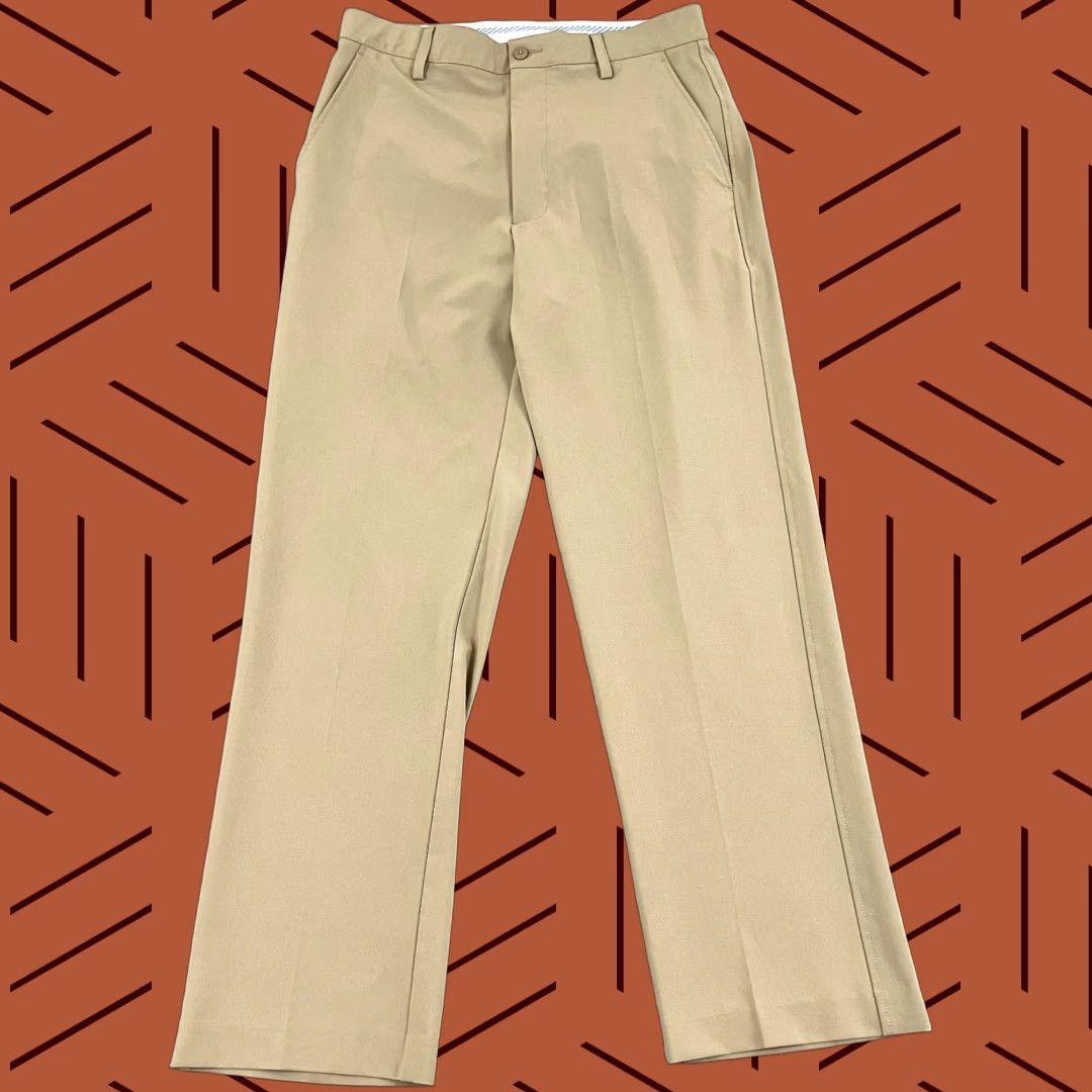 Footjoy FootJoy Pants Mens 32 x 32 Straight Leg Brown Golf Performance Trousers Pleated Size US 32 / EU 48 - 1 Thumbnail