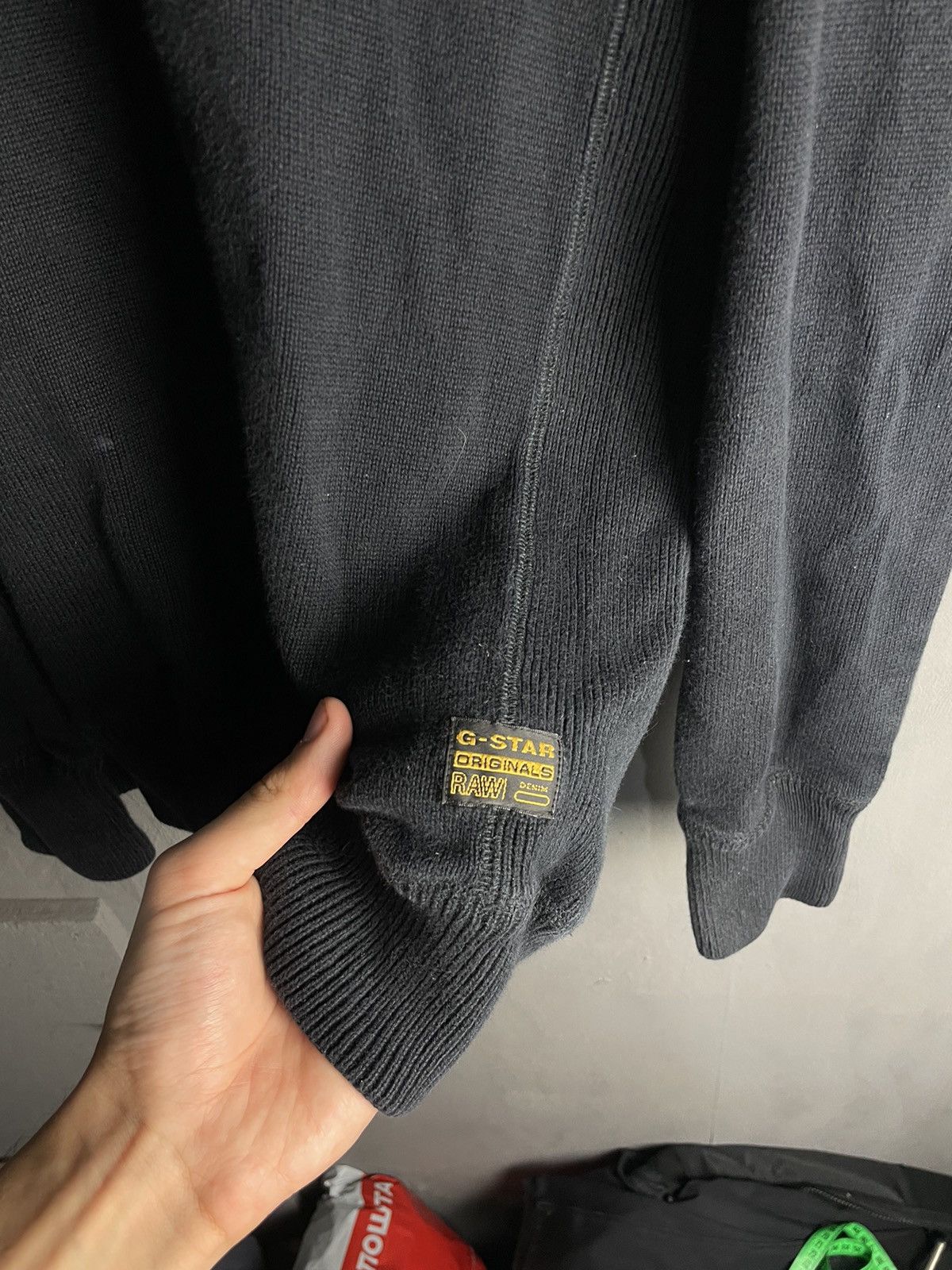 G-Star G-Star Raw Trin Hooded Knit long sleeve hoodie big logo Size US XL / EU 56 / 4 - 4 Thumbnail