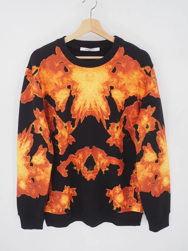 Givenchy Givenchy black flame hoodie Size US M / EU 48-50 / 2 - 1 Thumbnail