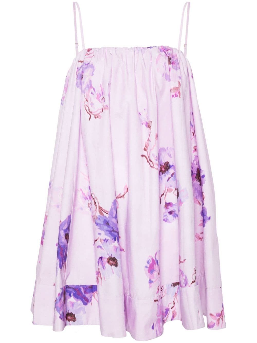 Zimmermann oc11z0525 Lightburst Floral Print Mini Dress in Multicolor Size L / US 10 / IT 46 - 1 Thumbnail