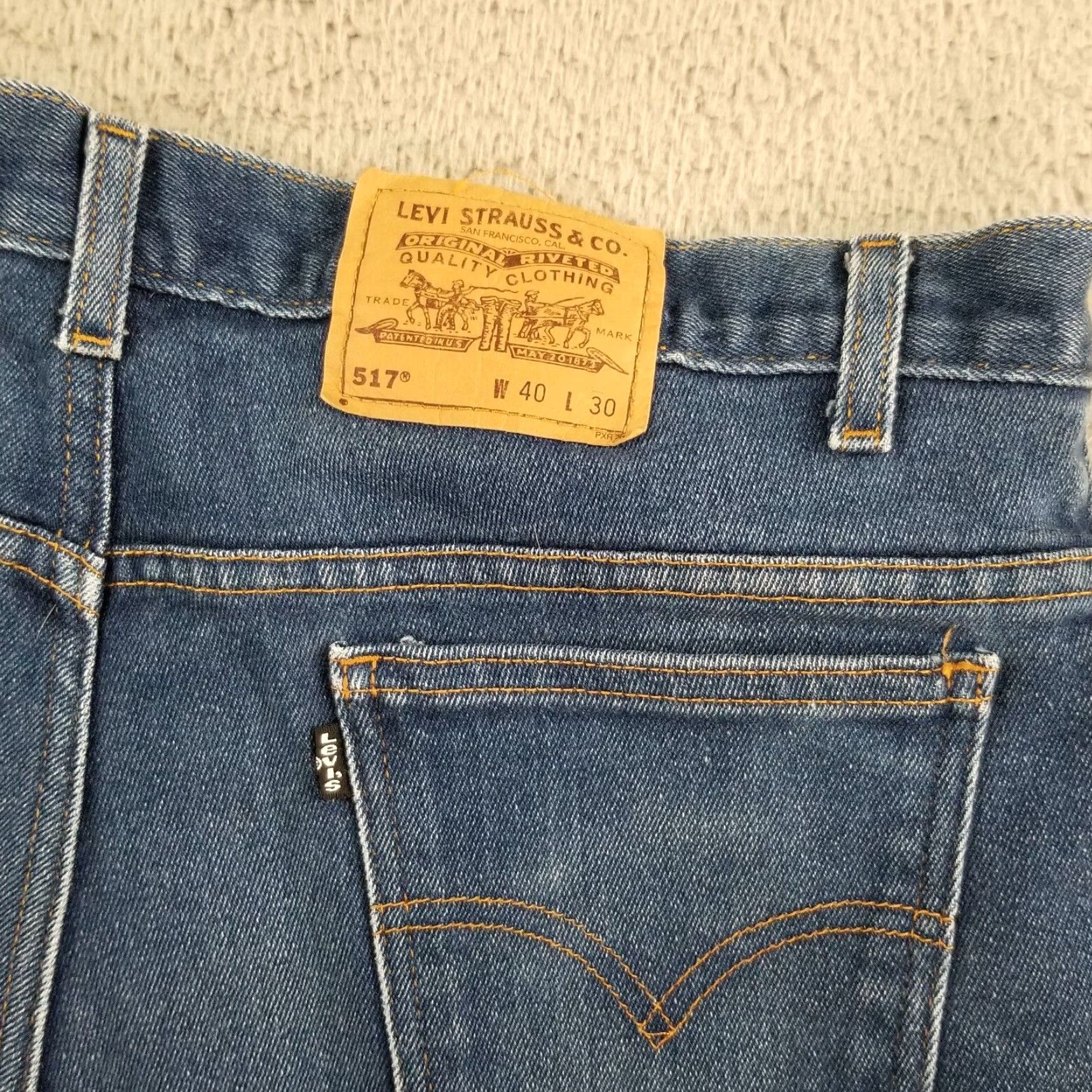 Levi's VINTAGE Levi's 517 Jeans Men's 36x29 Bootcut Denim Dark Blue Southwestern Y2K Size US 36 / EU 52 - 2 Thumbnail