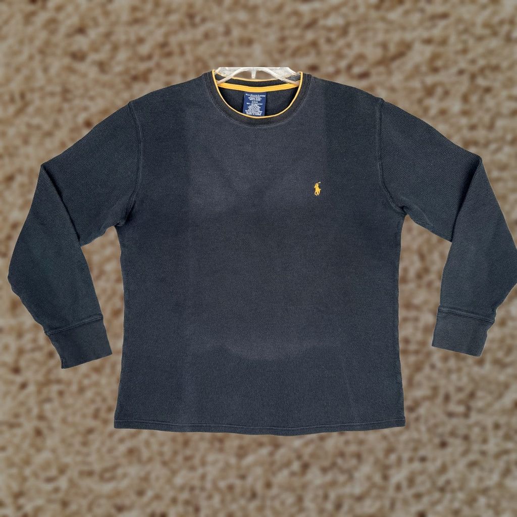 Polo Ralph Lauren Polo Ralph Lauren Shirt M Mens Gray Long Sleeve Thermal Cotton Crew Sleepwear Size US M / EU 48-50 / 2 - 1 Thumbnail