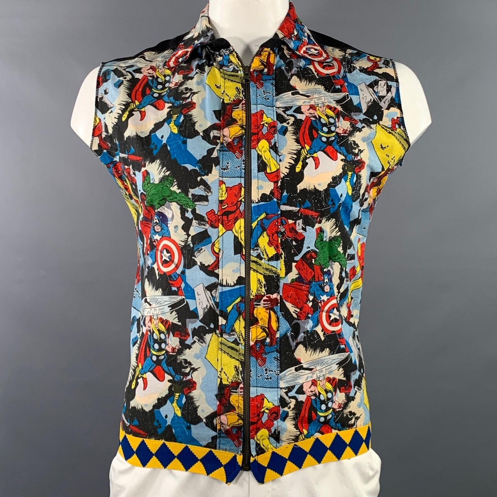 Other TRAVER RAINS L Multi Color Comic Book Graphic Zip Up Vest Size US L / EU 52-54 / 3 - 1 Thumbnail