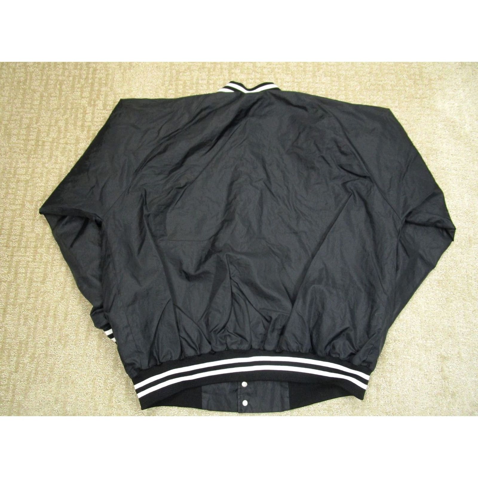 Logo 7 VINTAGE K-Products Jacket Mens XL Black Nylon Varsity USA Snap Front Size US XL / EU 56 / 4 - 4 Thumbnail