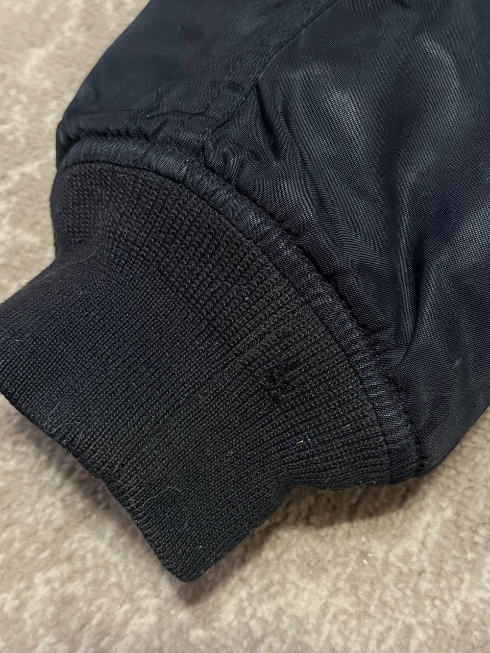 Harley Davidson VTG Harley Davidson Bomber Satin Jacket Quilted Black Nylon Size US XL / EU 56 / 4 - 13 Thumbnail