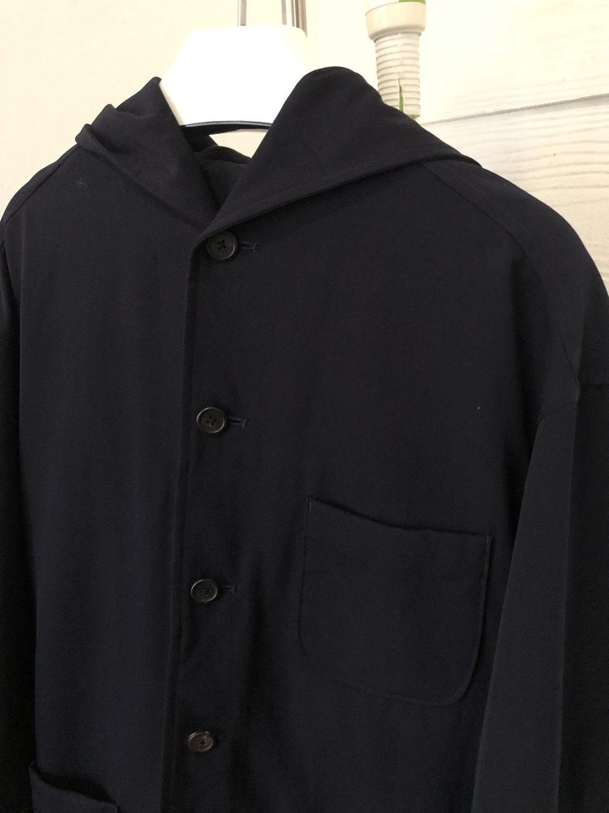 Vintage × Y's for Men × Yohji Yamamoto Yohji Yamamoto Y’s for Men hooded wools long blazer jacket Size US M / EU 48-50 / 2 - 7 Thumbnail