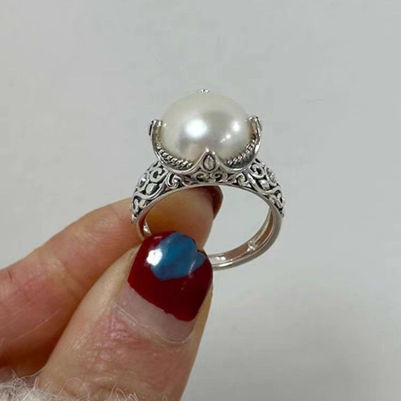 Jewelry Pearl Adjustable Ring Size ONE SIZE - 3 Thumbnail