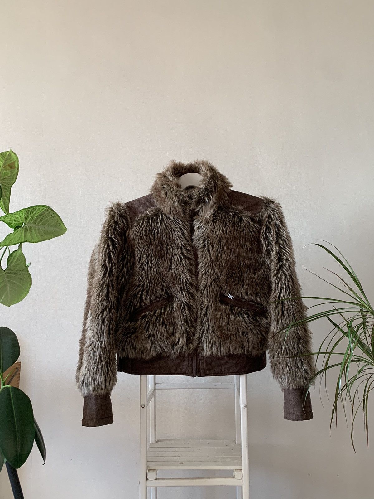 Hysteric Glamour × Japanese Brand × Le Grande Bleu (L.G.B.) Fuzzy MK One wmns Y2K Fur jacket ifsixwasnine LGB styled Size US M / EU 48-50 / 2 - 1 Thumbnail