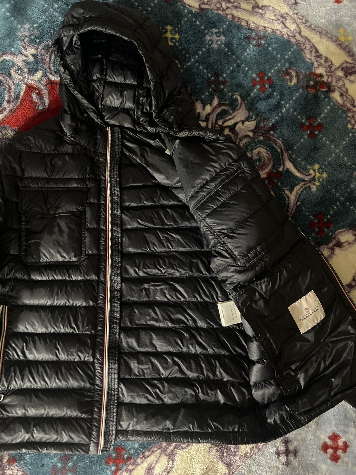 Moncler Moncler ‘Douret Giubotto’ Down Jacket Navy Blue Size US L / EU 52-54 / 3 - 3 Thumbnail