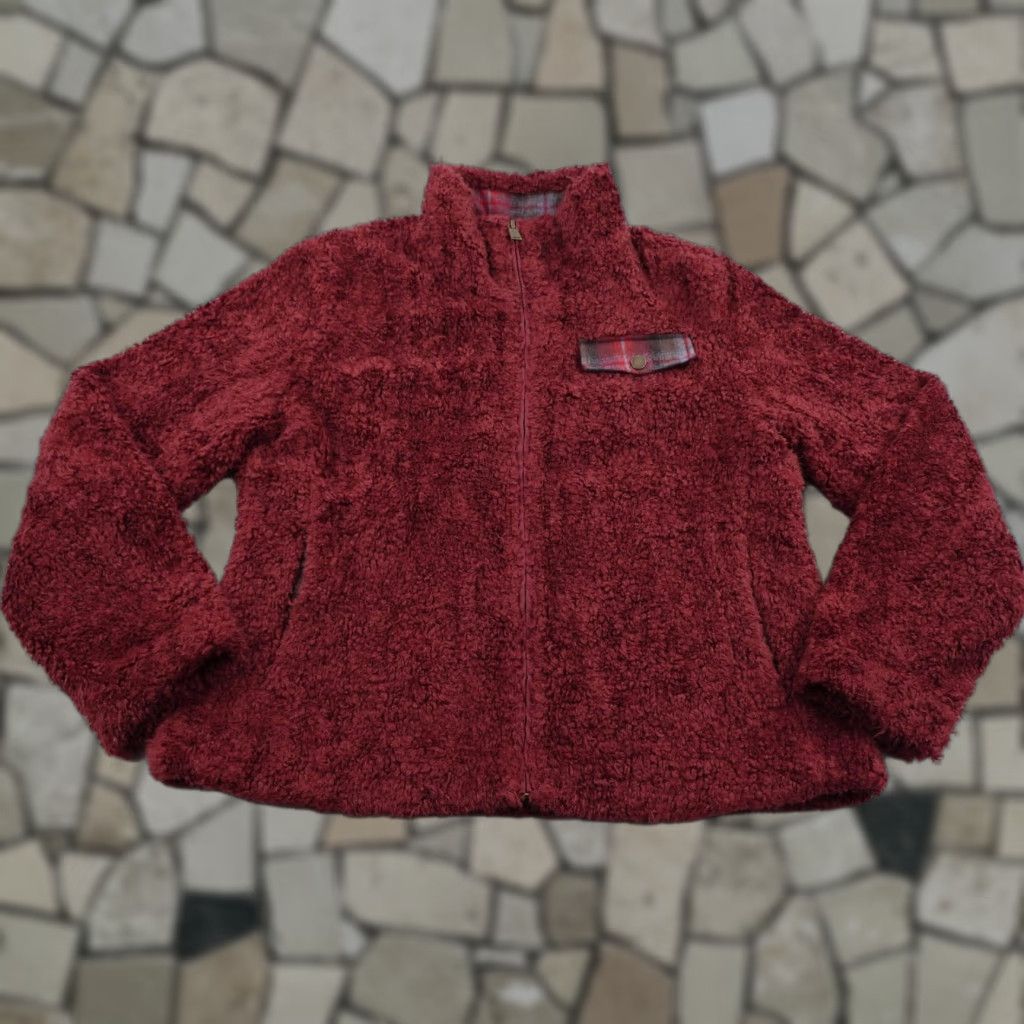 Pendleton Pendleton Jacket Womens Medium Red Coat Sherpa Fleece Full Zip Lined Deep Pile Size M / US 6-8 / IT 42-44 - 1 Thumbnail