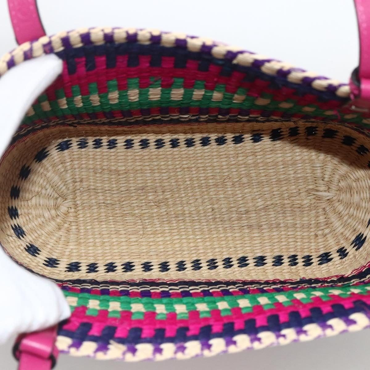 Loewe Loewe Anagram Raffia Leather Tote Bag Multicolor Size ONE SIZE - 7 Thumbnail