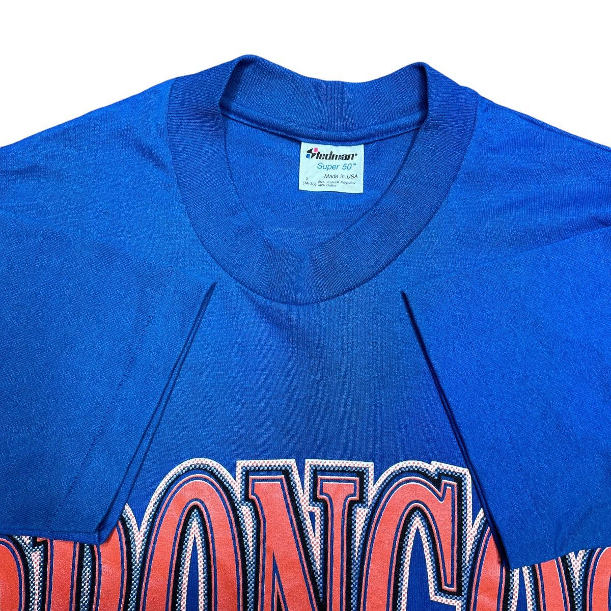 NFL × Vintage Vtg 1993 NFL Denver Broncos Spell Out 3D Logo Football Tee Size US S / EU 44-46 / 1 - 2 Thumbnail
