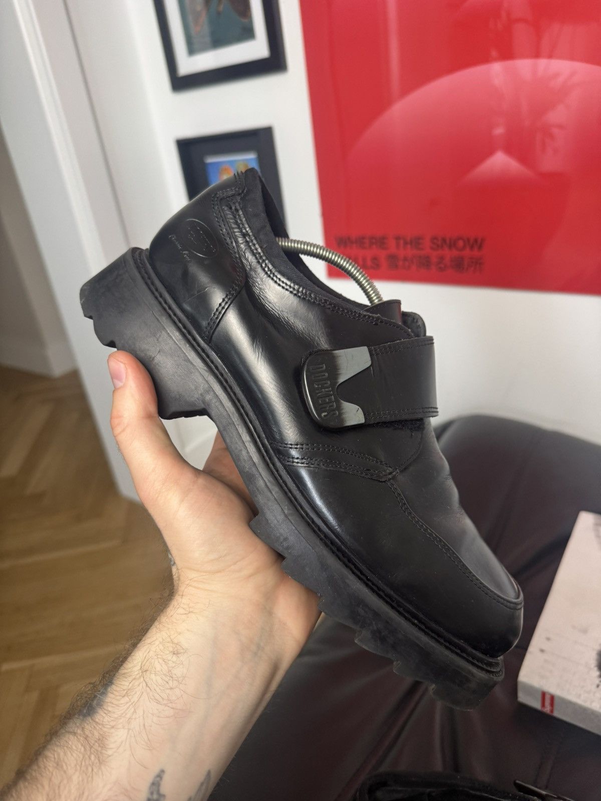 Dockers Vintage 90s Dockers Avant-garde Chunky Leather Boots Derby Size US 9 / EU 42 - 4 Thumbnail